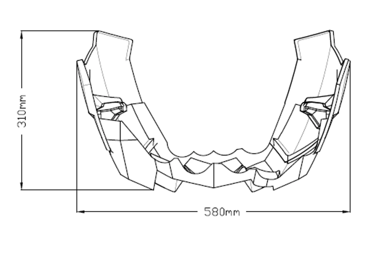 Puig Motorspoiler S-line Mat Zwart Honda CB1000R (18-)